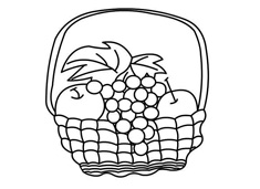 水果籃果籃簡筆畫圖片